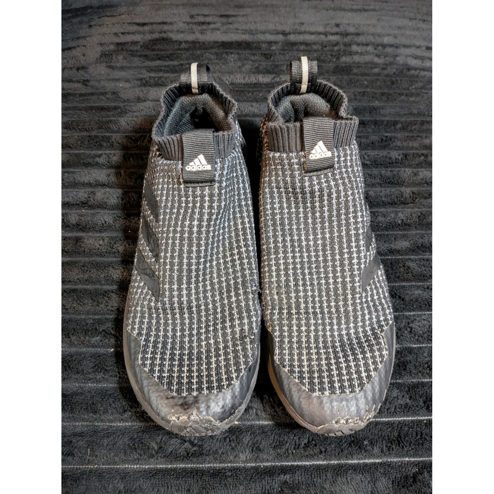 Adidas Cloudfoam Puremotion Adapt Black White Knit Slip On Sneakers Size 5